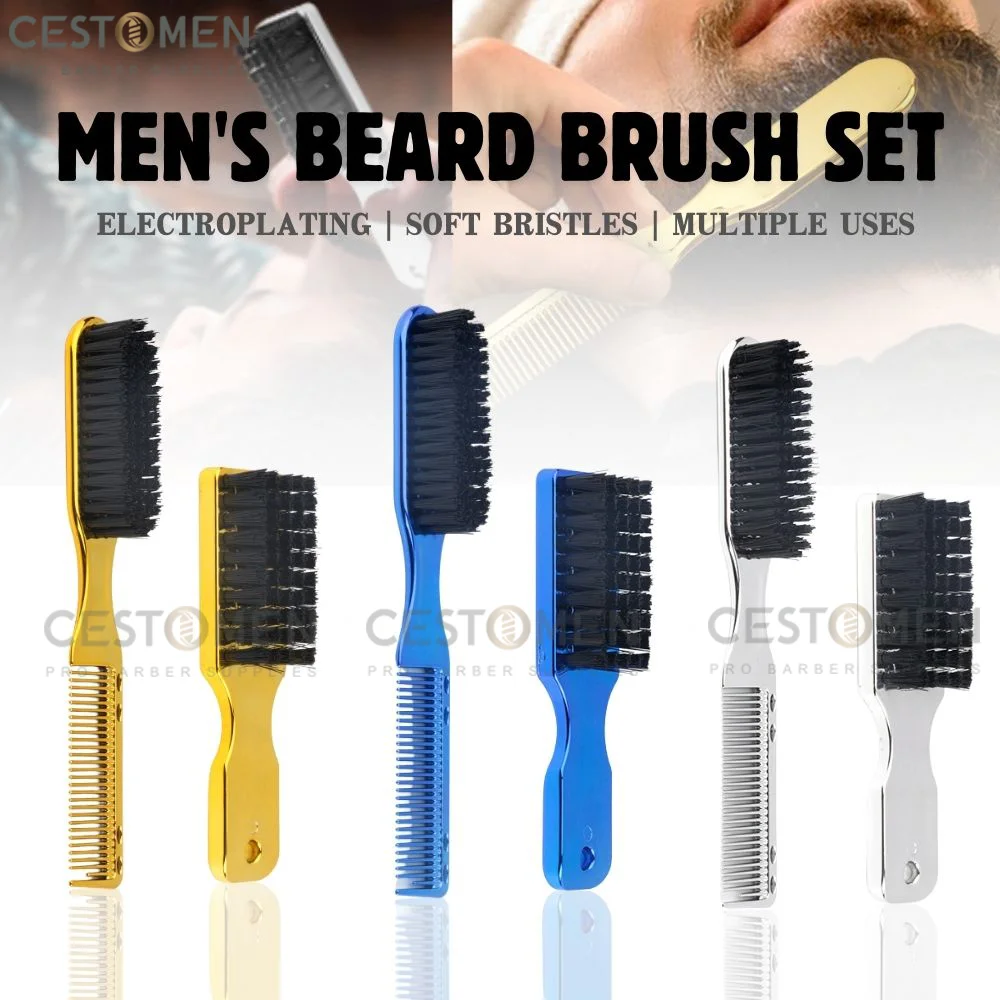 

2PCS Hair Cleaning Brush Kits Barbershop Haircut Clipper Double-Side Combs Salon Beard Styling Hairbrush Barber Accessories Tool