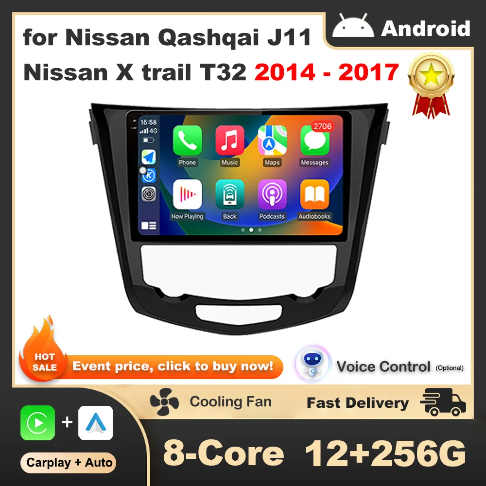 

Car Radio Multimedia Stereo Player 10.1inch for Nissan Qashqai J11 Nissan X trail T32 2014 - 2017 Android 2.5 D IPS Touch Screen