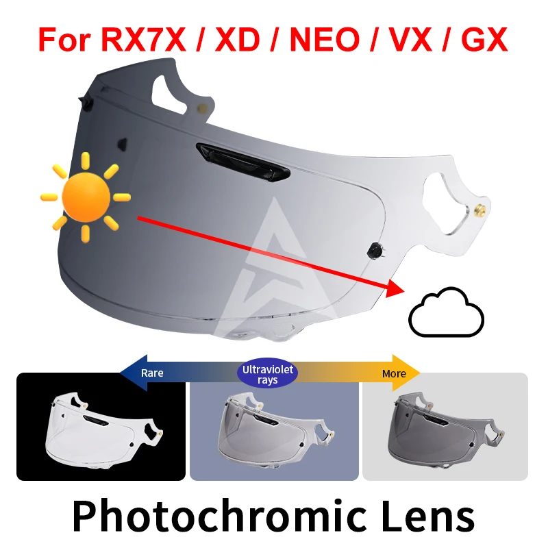 

Photochromic Visor for ARAI RX-7X RX7X CORSAIR-X RC RX-7V RX7V PAPIDE-NEO XD VAS-V ASTRO-GX QUANTUM-X SIGNET-X CHASER-X QUANTIC