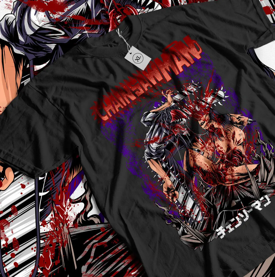 Camiseta de motosierra para hombre CSM Denji Makima Power Pochita, camiseta gráfica de Manga de Anime, regalo divertido, camiseta para hombre, regalo divertido de verano