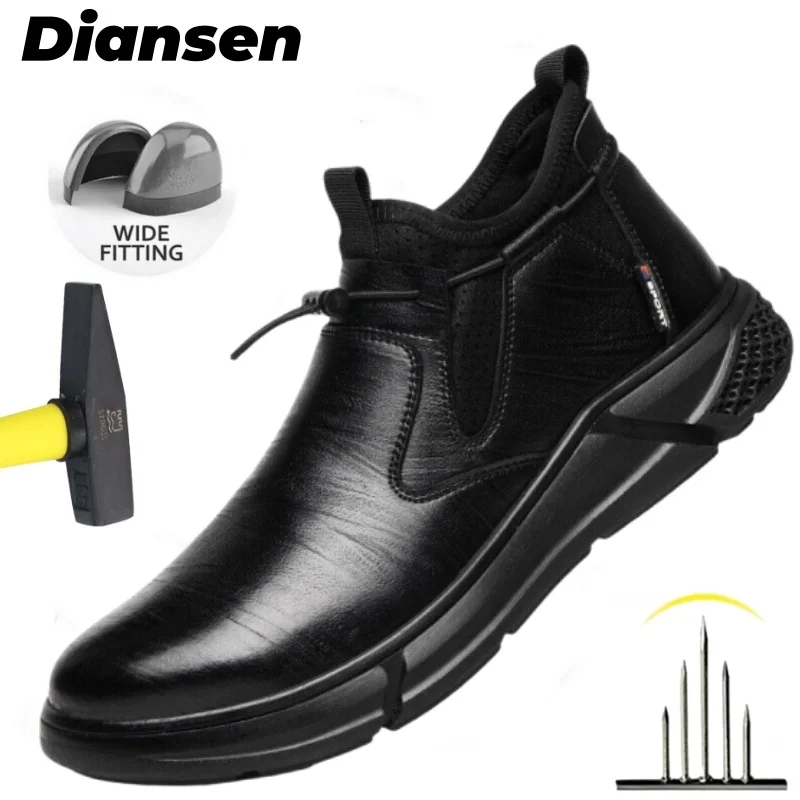 

Man Safety Shoes Puncture-Proof Work Sneakers Lightweight Men Steel Toe Shoes Safety Botas Indestructible Work Boots