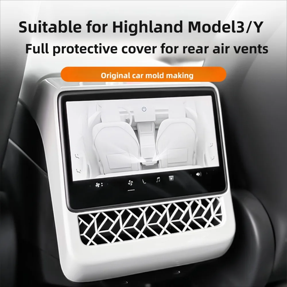 

Suitable for Tesla Highland Model 3/Y rear air outlet mask protection and rear interior modification accessories