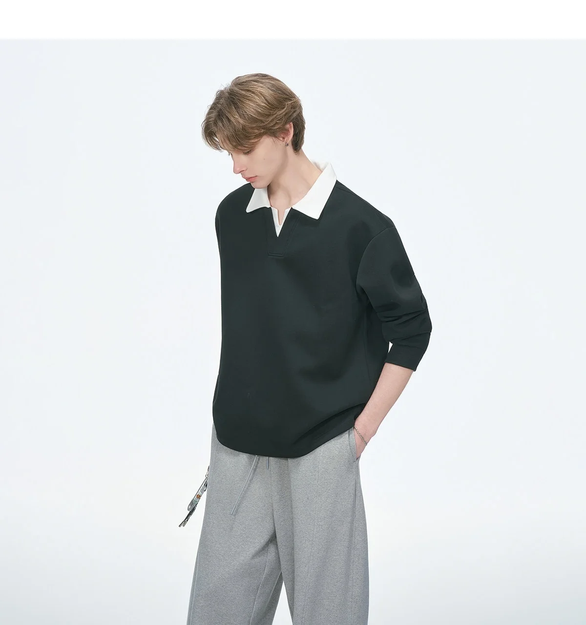 

Мужские толстовки без капюшона с логотипом, оригинальные, подлинные, официальные, сертифицированные, брендовые, высококачественные, термо.