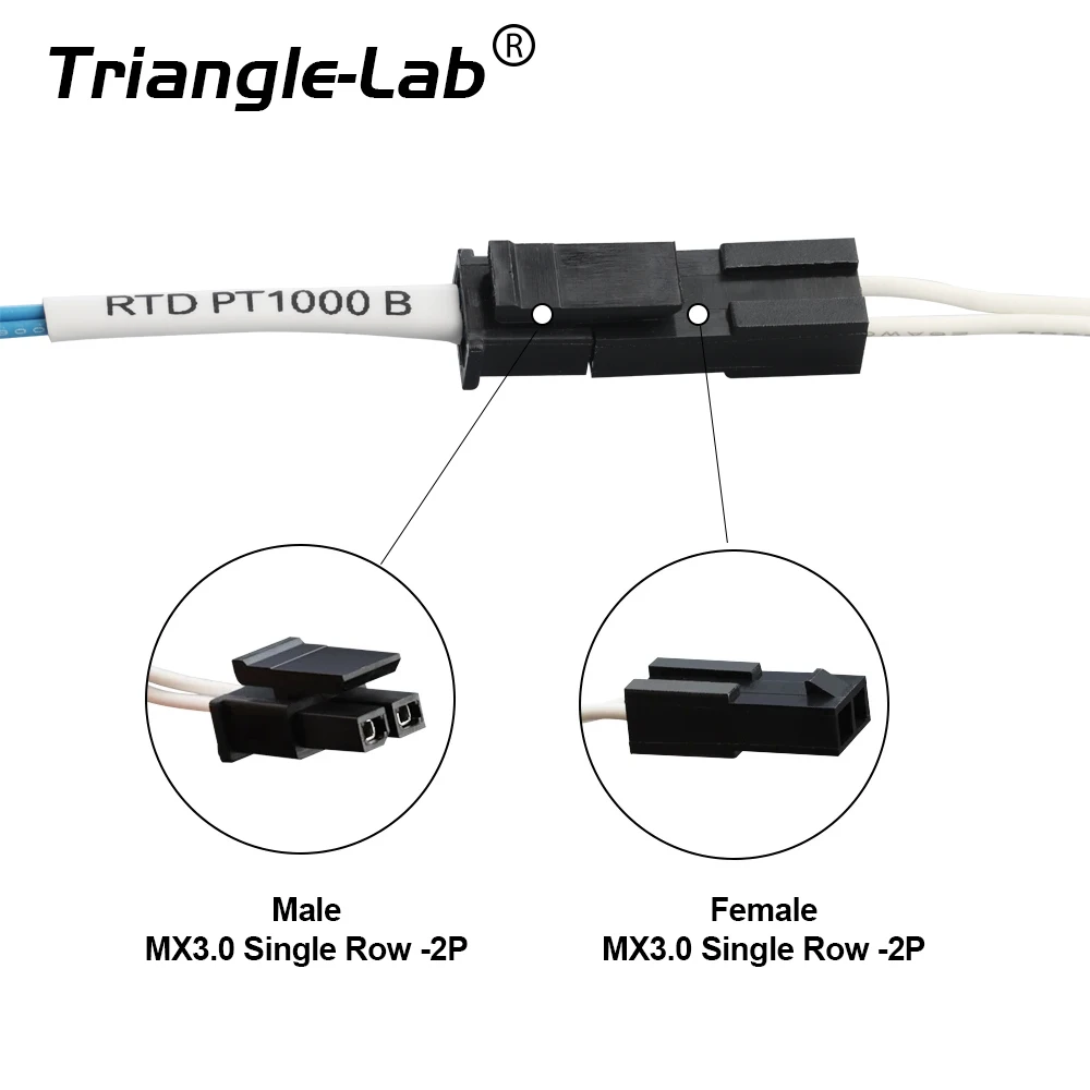 Trianglelab PT1000 Pro Bare Thermistor Cartridge high temperature 450Celsius for Rapido Hotend TCHC Kit CHC Pro TR6 TD6 HOTEND