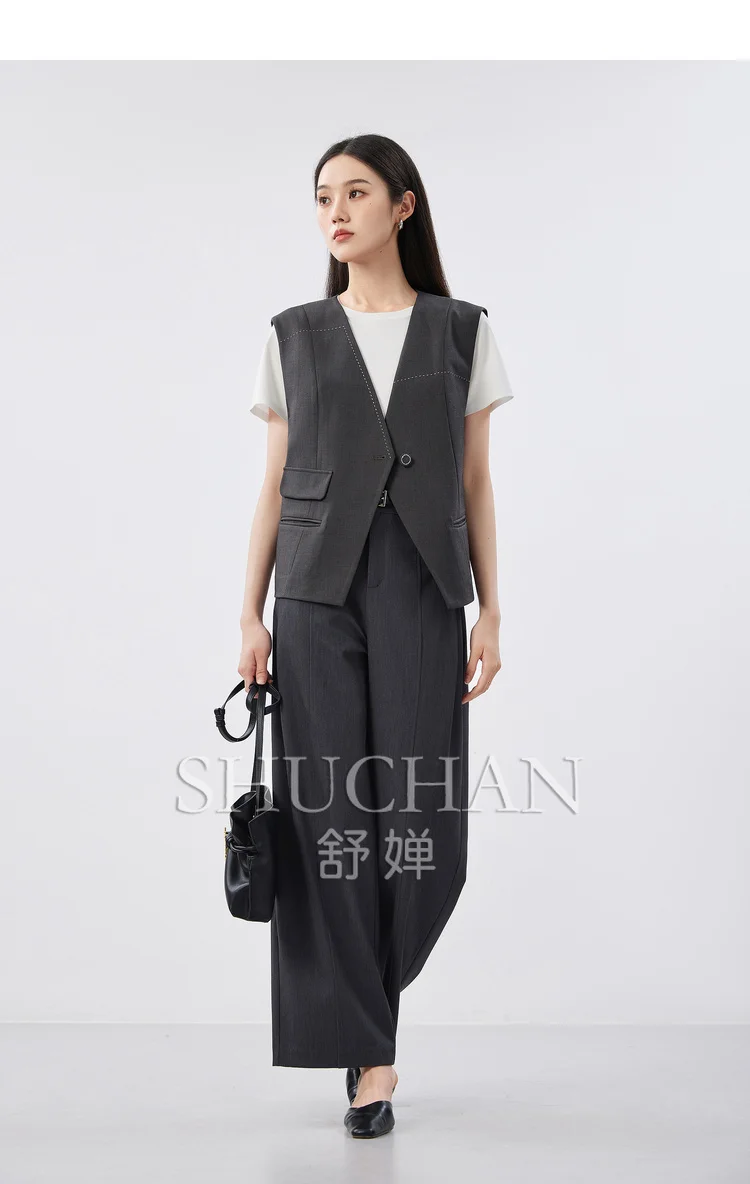 

Good Quality Fashionable Suit Vest Women 2024 Autumn Fall New Vest for Women Jackets for Women POLYESTER SPANDEX