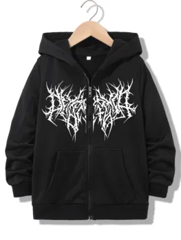 Streetwear Fashionable Zipper Hoodie Casual HIP HOP Hoodies Jackets Boys Girls Y2k Zip Up Sweatshirt Spring Autumn