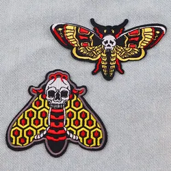 Halloween Moth Patch Horror Movie Embroidery Patch Iron On Patches For Clothing Thermoadhesive Patches On Clothes DIY Sew Badges