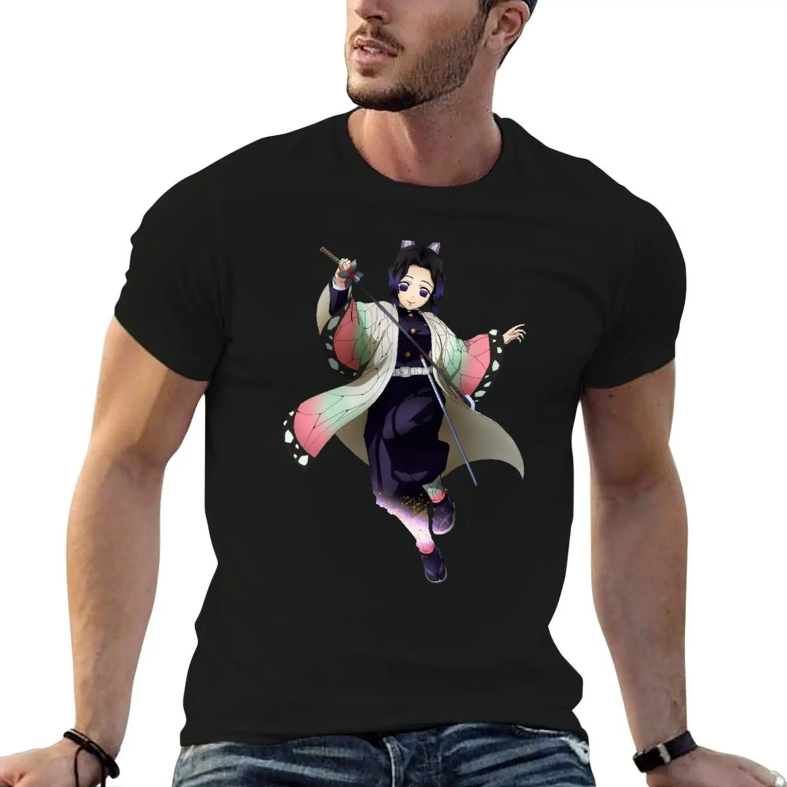 

Shinobu Kocho Kimetsu no Yaiba T-Shirt t shirt for man man t shirt graphic cotton t shirts man 100% T-Shirt