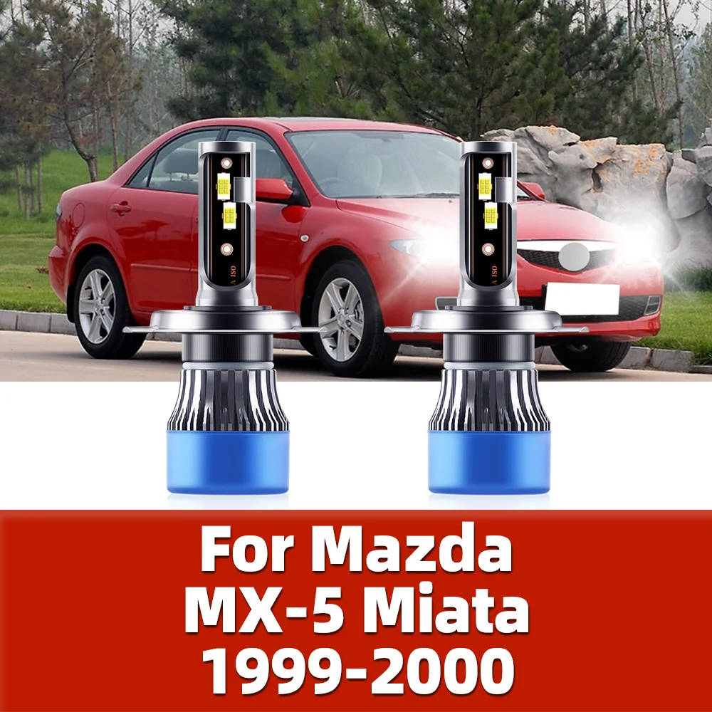 Faros LED de alta potencia para vehículos, lámparas blancas brillantes de 15000LM, 12V, 110W, para Mazda, piezas, Miata, 1999, 2000, 2 MX-5