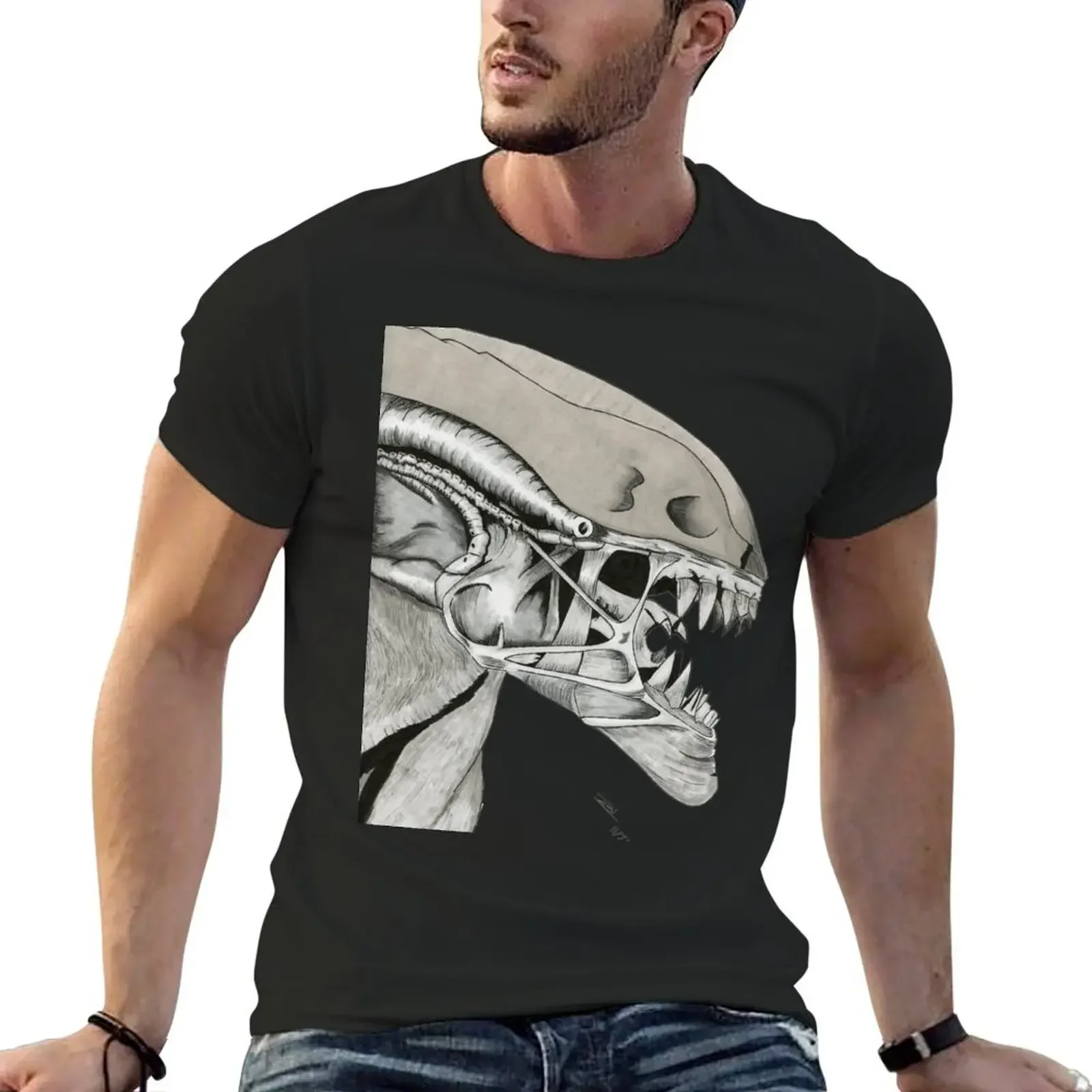 The Xenomorph T-Shirt graphic shirts anime stuff men clothing