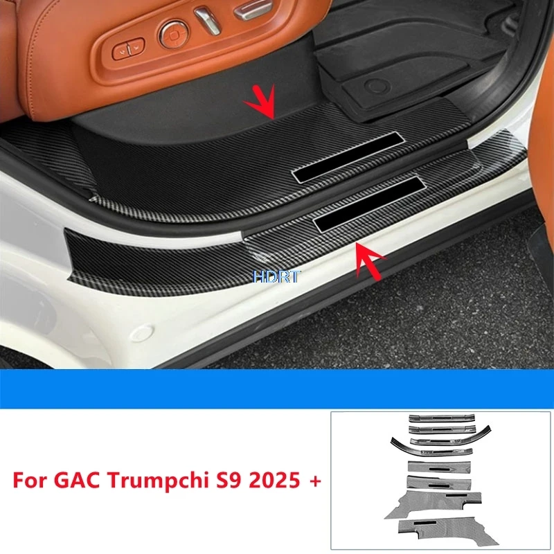 

Car Style Accessories For GAC Trumpchi S9 2025 + Door Sill Threshold Scuff Welcome Pedal Rear Bumper Trunk Tail Boot Plate Cover
