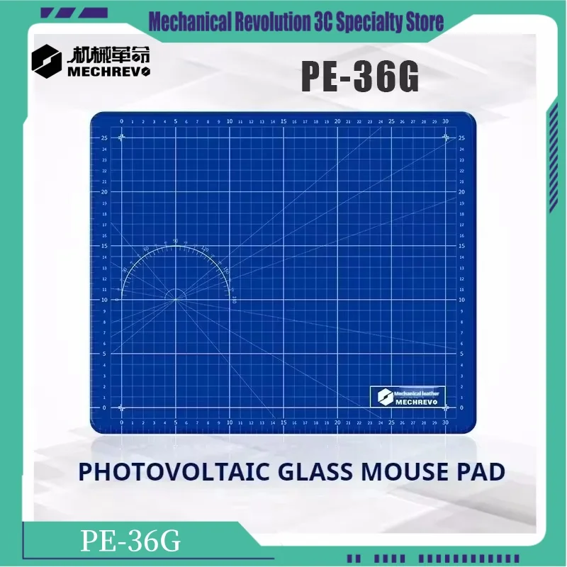 2024 Mechrevo Yao · PE36G Blueprint Photovoltaic Glass Mouse Pad Gaming Esports FPS High Speed Smooth CSGO Waterproof Anti Slip