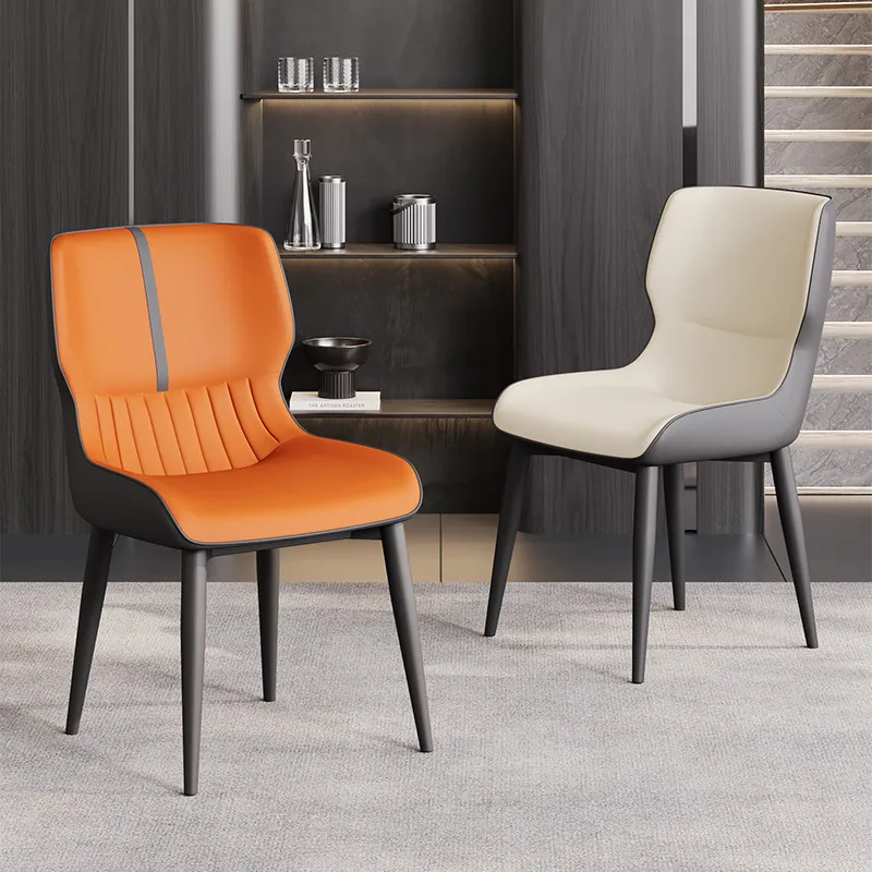 #Modern Luxury PU Leather Dining Table Chairs for Home for Dining Room and Kitchen Restaurant Style Chiars