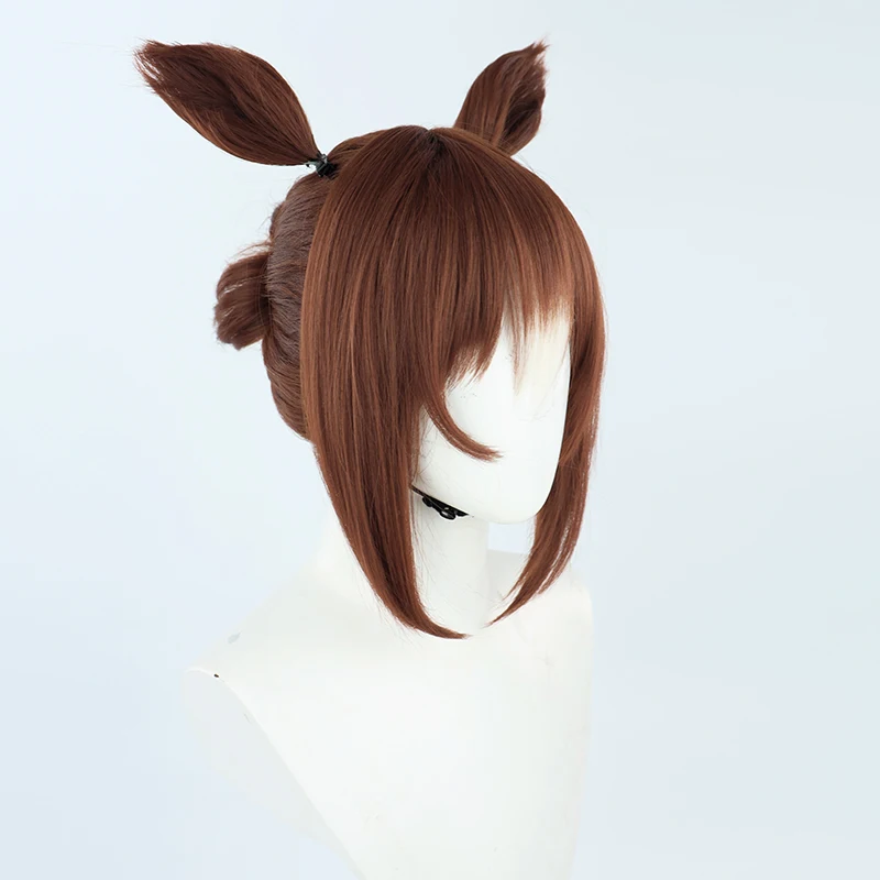 Juego Uma Musume Pretty Derby Fine Motion Cosplay peluca orejas cola disfraz de fiesta de Halloween Prop pelo sintético fibra resistente al calor