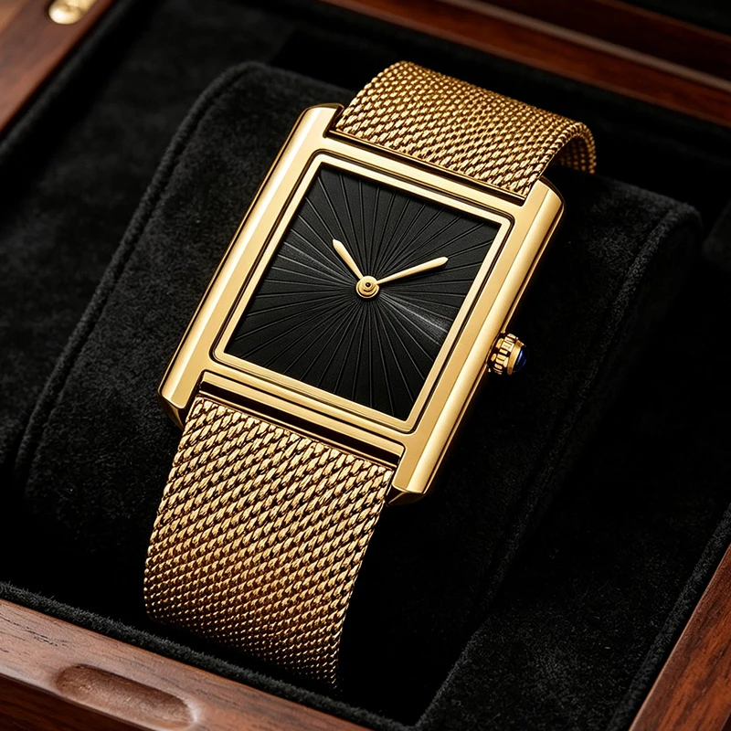 Relojes de pulsera de cuarzo de lujo para hombre, novedades 2026, reloj cuadrado impermeable, reloj masculino, regalos, reloj hombre, envío directo.