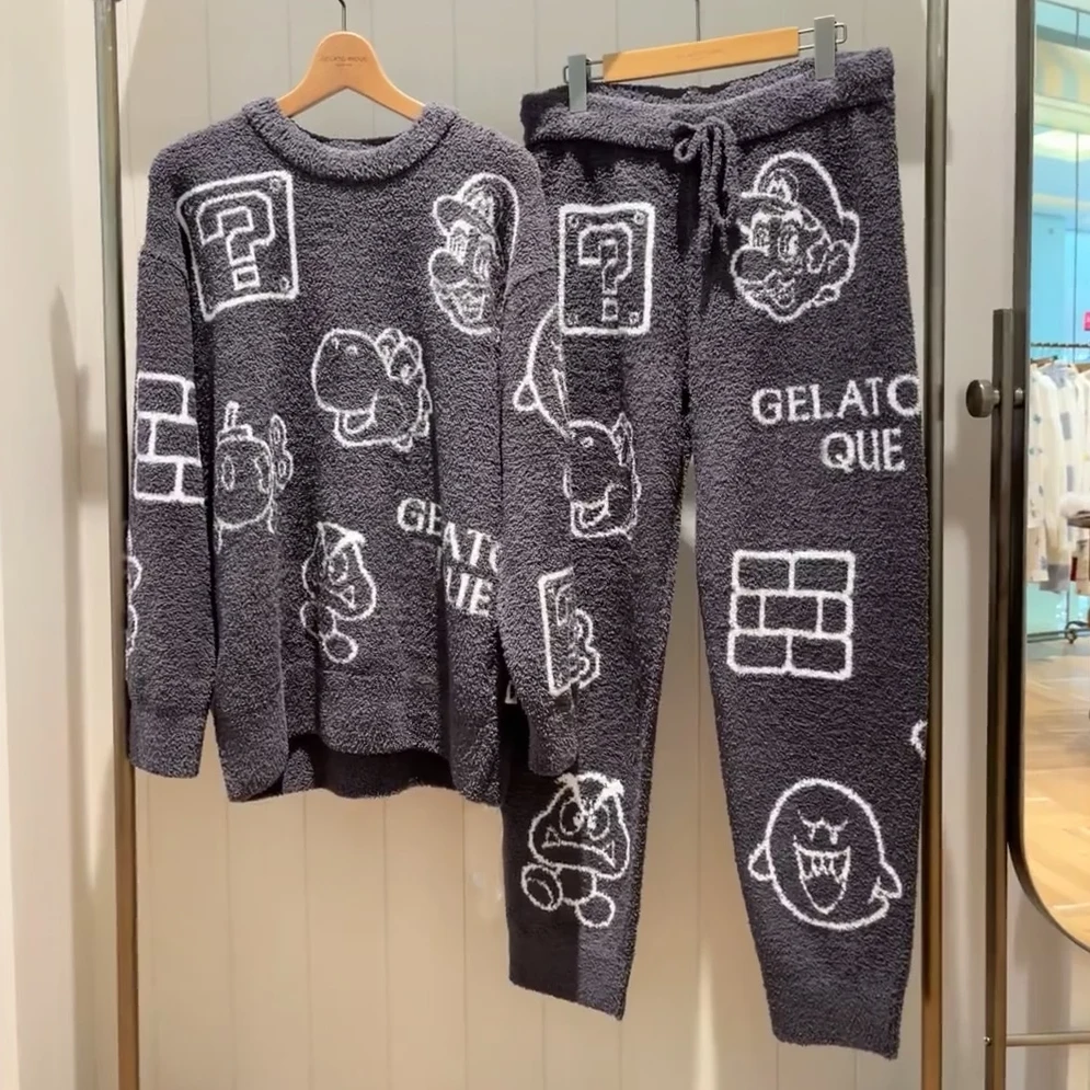 Pyjama de dessin animé optique de style japonais, vêtements de maison, pull comme une chambre, hiver