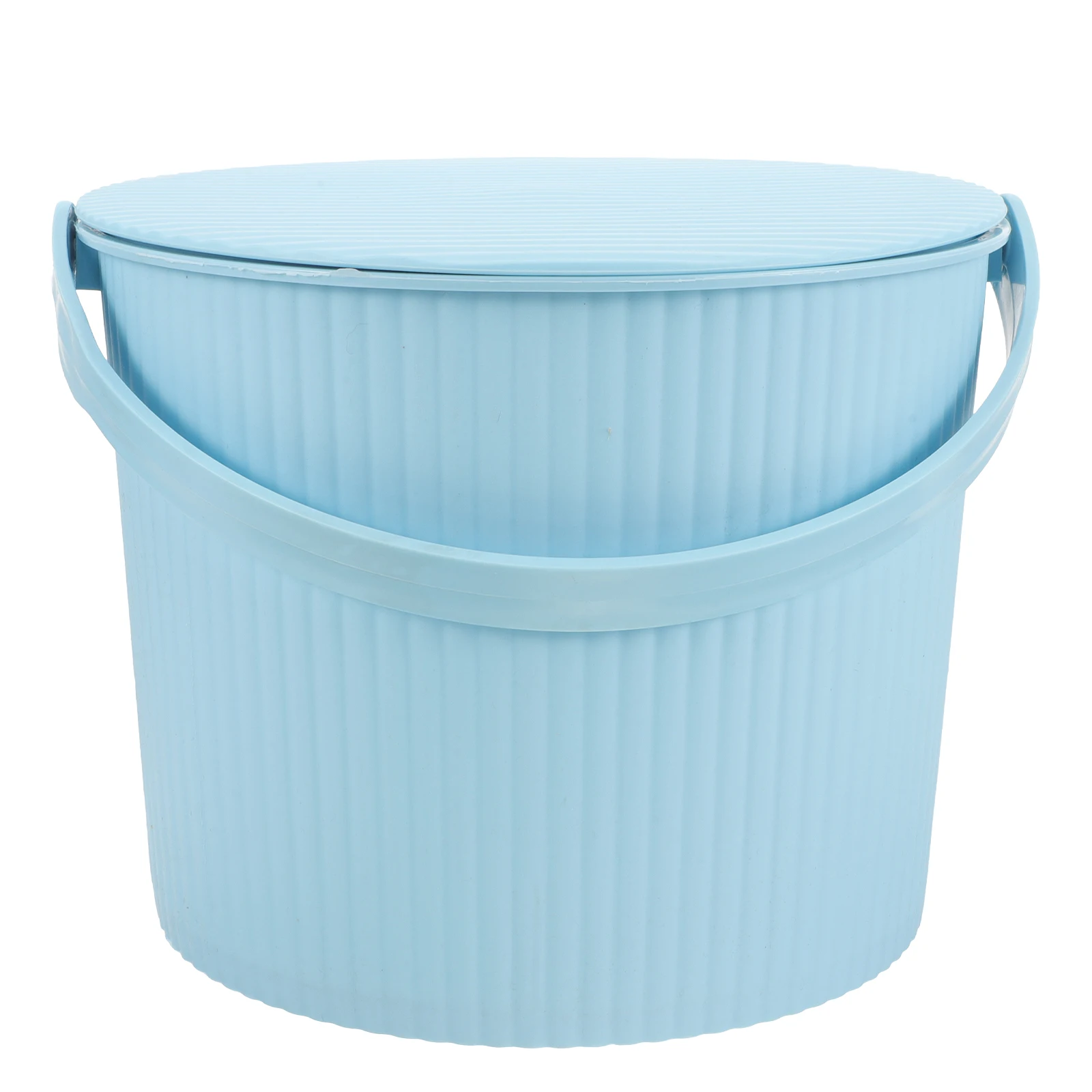 

Plastic Storage Bucket Small Nordic Thickened Stool Storage Box with Lid Home Storage Tub for Organizing