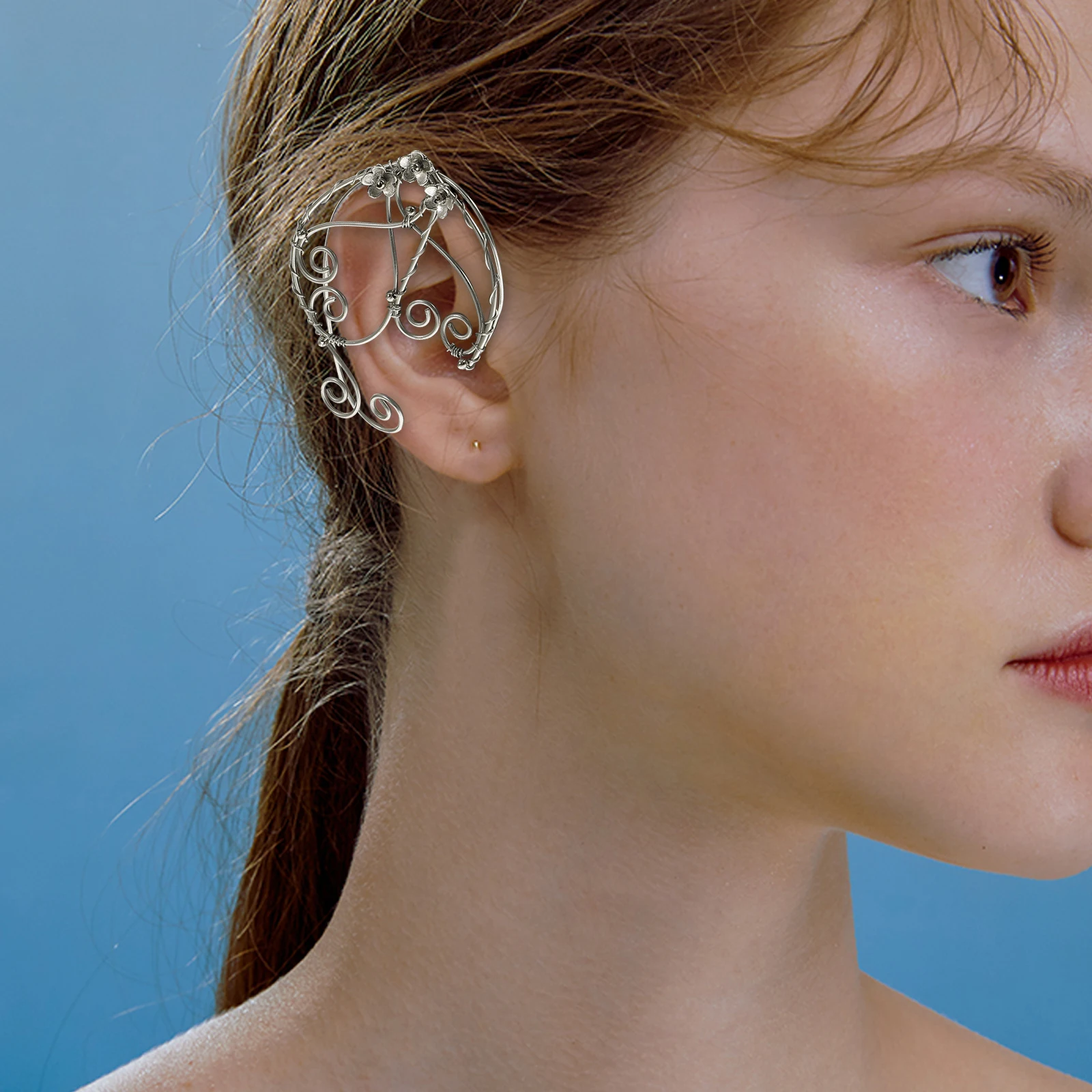 

2pcs Exquisite Copper Ear Clips Fashionable Earrings Stylish Women'S Ear Accessories Lightweight Durable For Party Banquet Daily