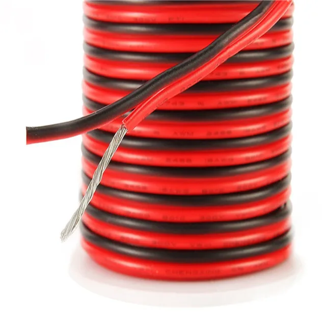 Borracha Isolada Aquecimento Elemento Fio, USB Data Wire, Silicone Macio, Cabo Flexível, Vermelho ou Preto, Teste Lead Wire, 13AWG