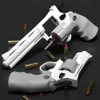 Continuous Firing ZP5 357 Revolver Launcher Pistol Soft Dart Bullet Toy Gun CS Outdoor Battle Game for Kids Adult Play