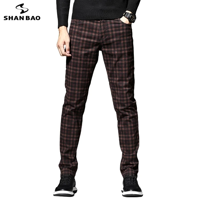 6 colors classic plaid casual pants 2022 Spring brand clothing high-quality cotton stretch fashion young men's slim trousers