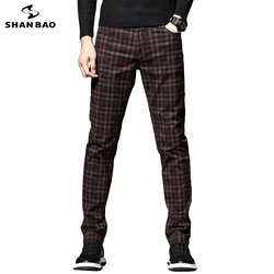 6 colors classic plaid casual pants 2022 Spring brand clothing high-quality cotton stretch fashion young men's slim trousers