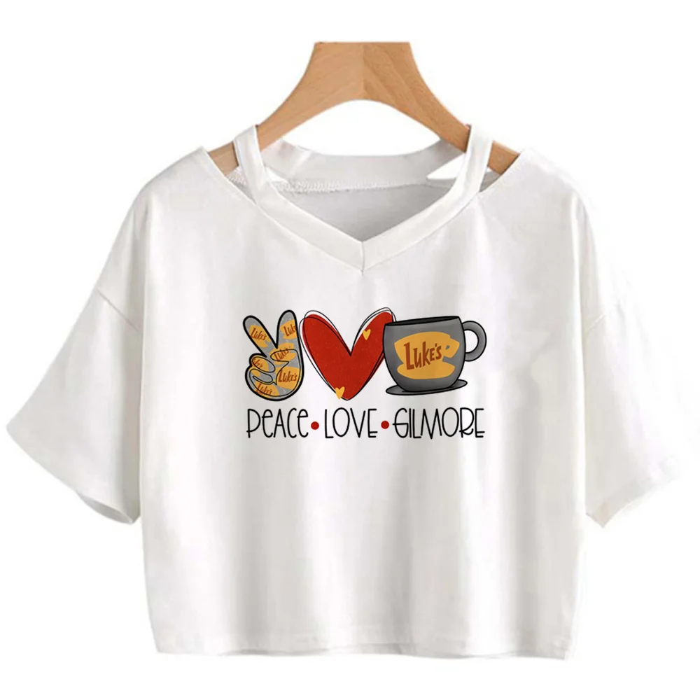 Gilmore Girls goth korean fashion aesthetic crop top girl gothic Harajuku Kawaii graphic crop top clothing