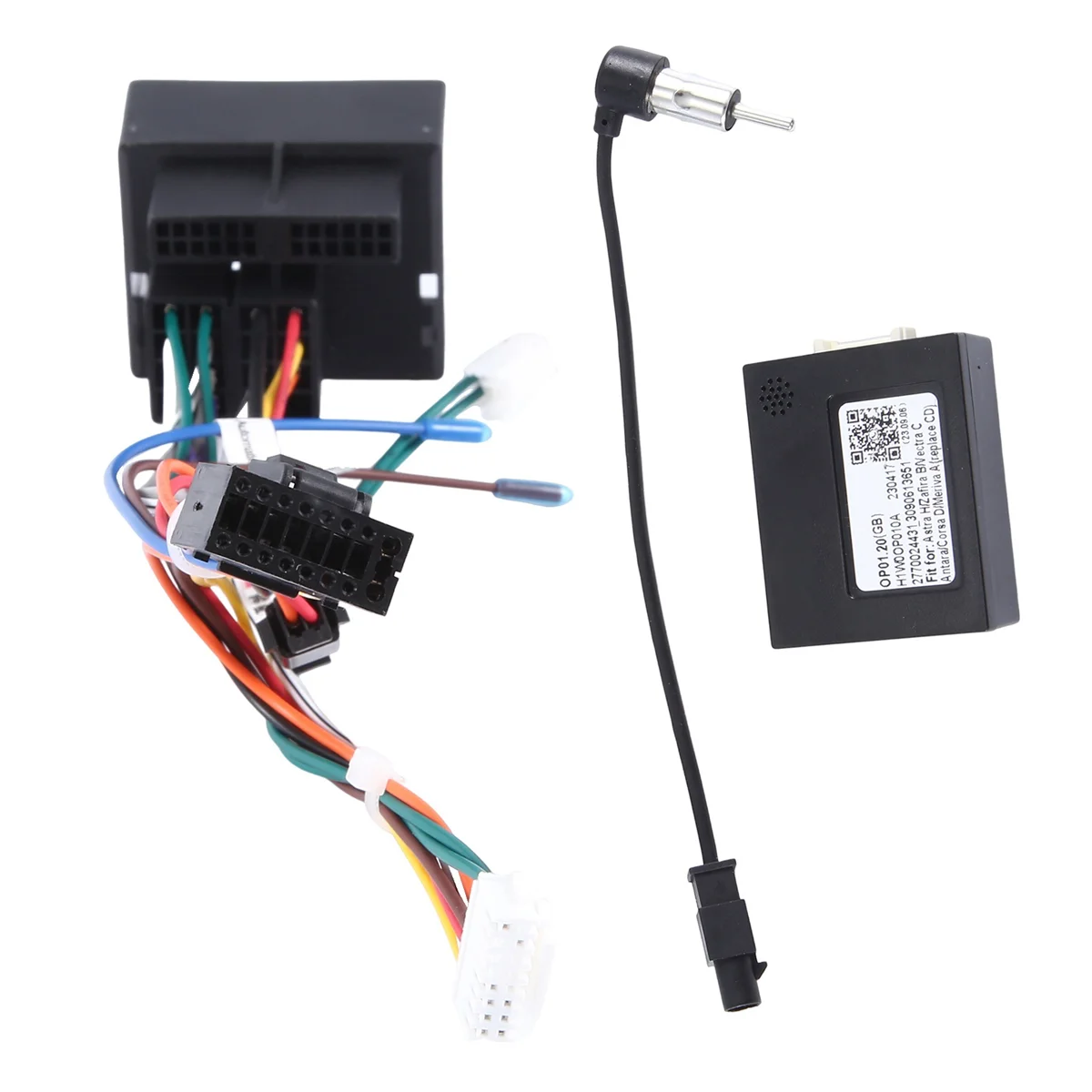 Car Radio Cable with CANBus Box for Opel Astra H Zafira B Power Wiring Harness for Android Headunit Installation Adapter