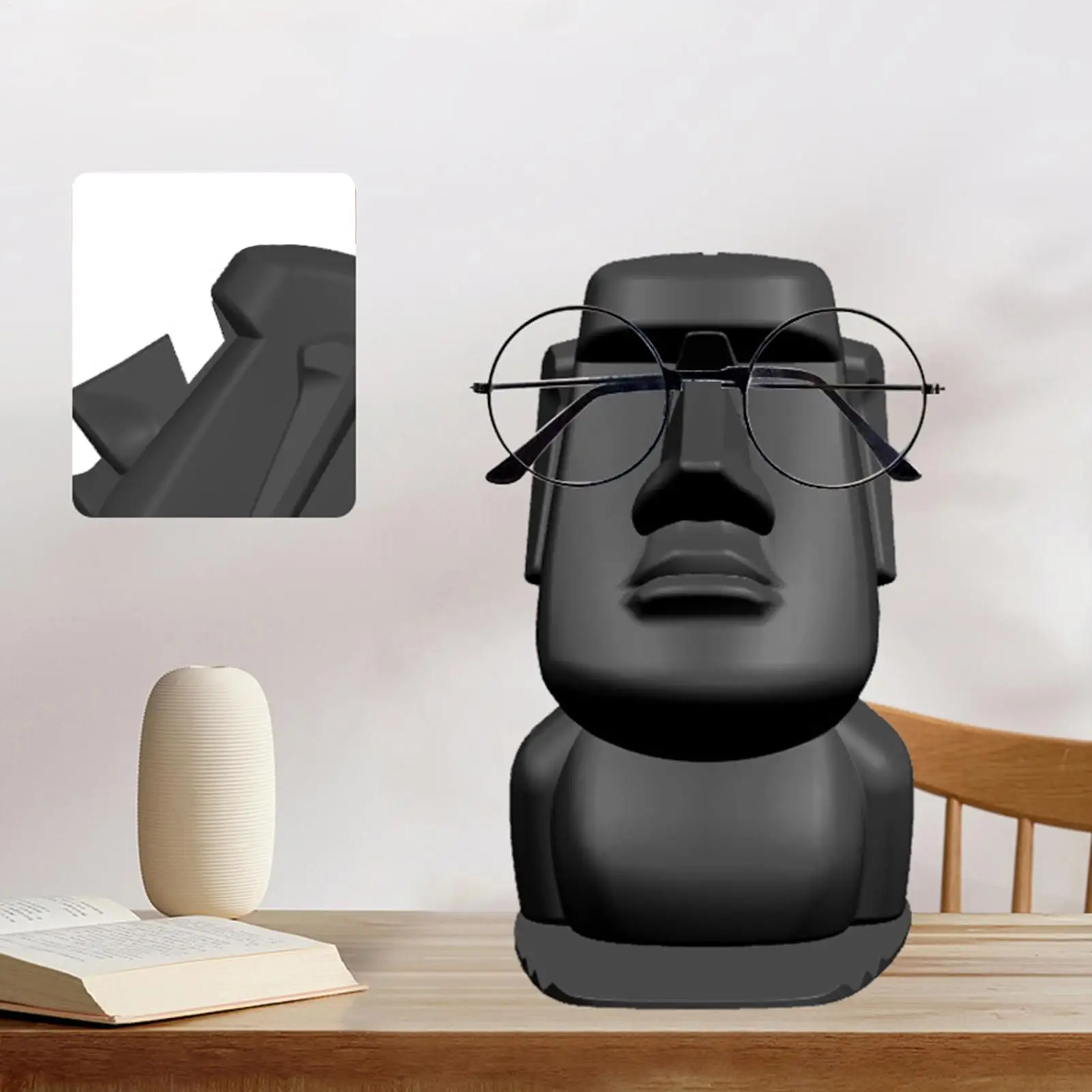 Easter Island Statue Glasses Holder Interesting Stone Decorated Glasses Frames Head Statue SunGlasses Display Holder