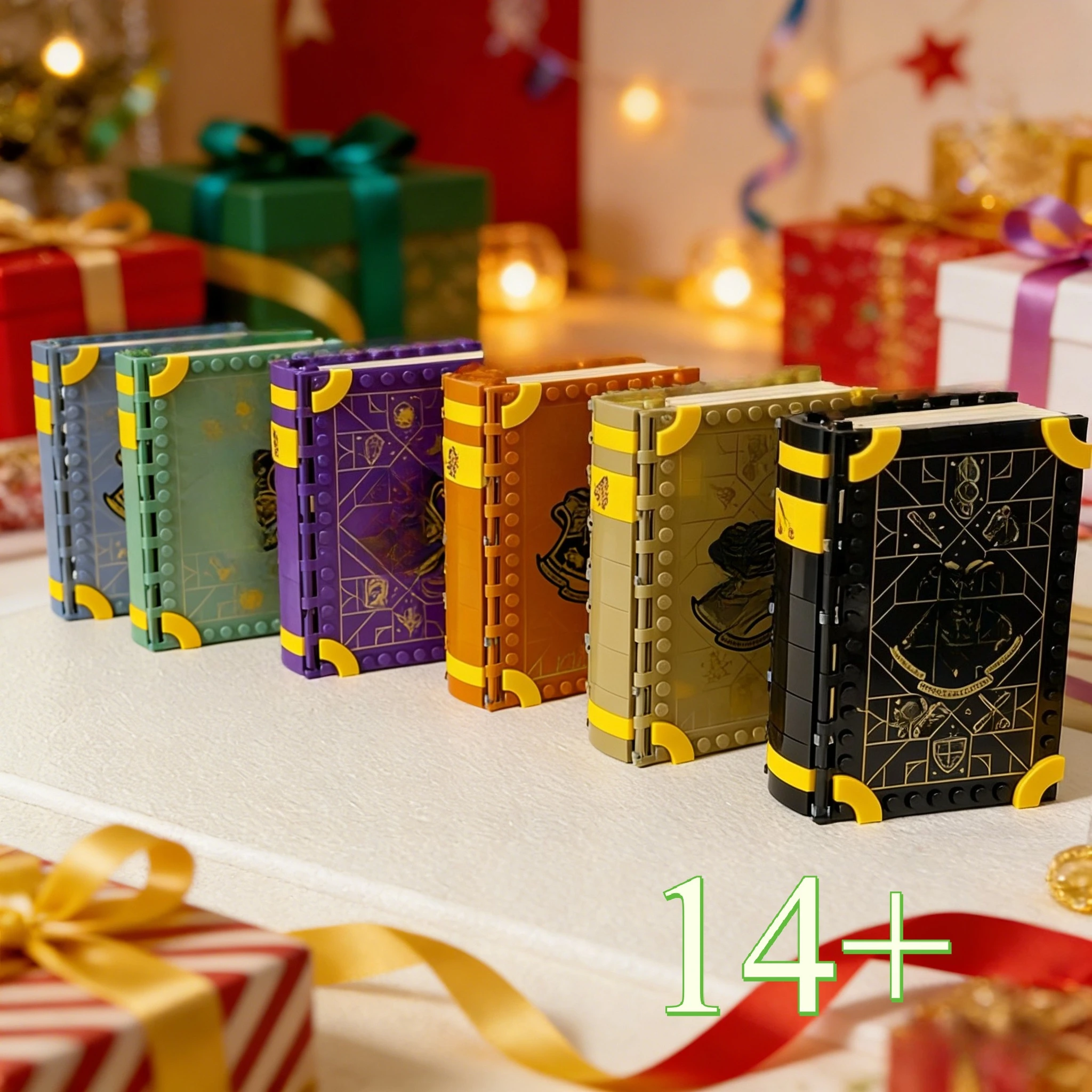 Collection de 6 livres magiques, blocs de construction de cadeaux de classe magique, blocs de construction de jouets pour enfants cadeaux, 76397 76382 76396.