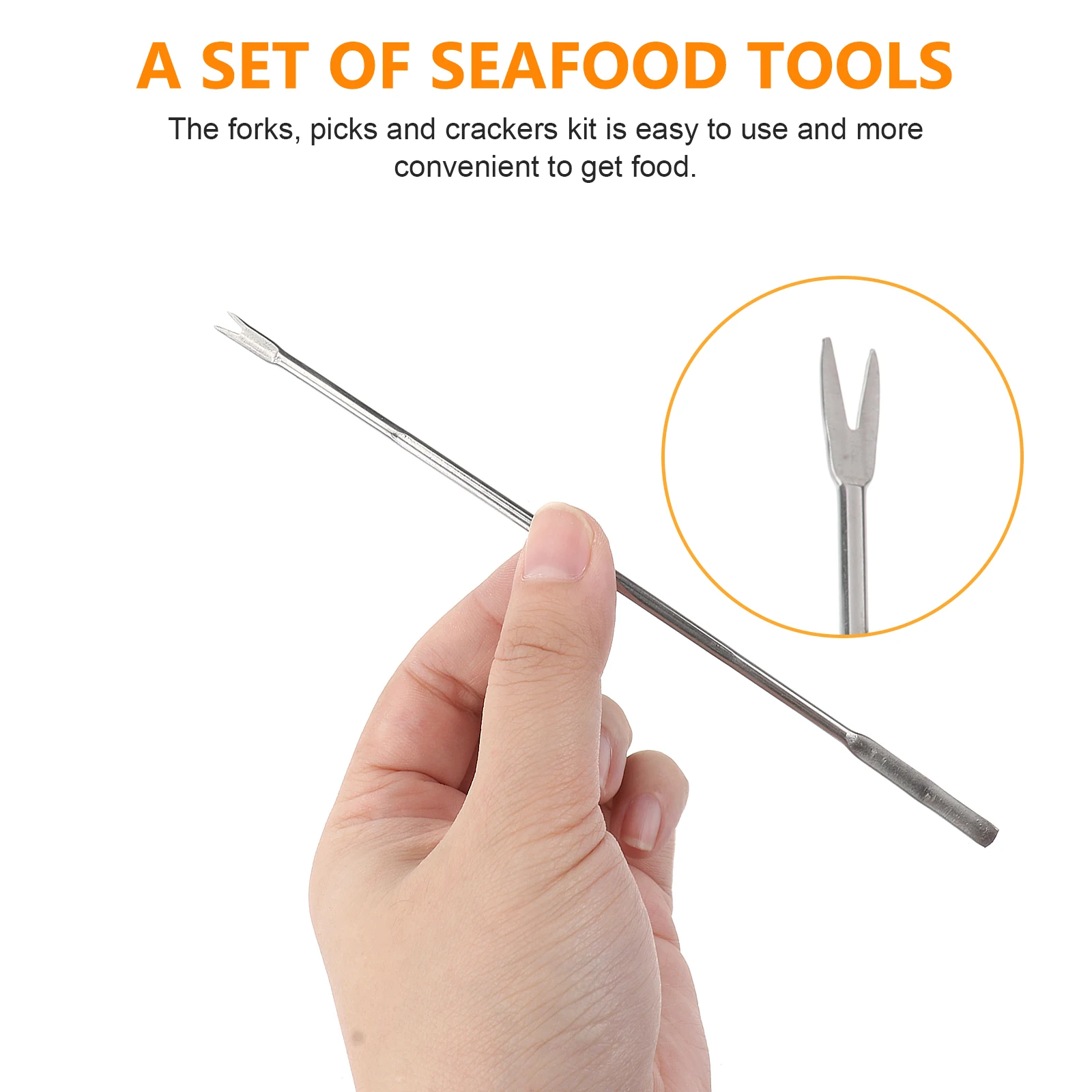 

12PCS Crab Fork Nut Pick Lobster Forks Seafood Walnut Stainless Steel Easy Clean Anti-rust Shellfish Tool Kitchen Barware