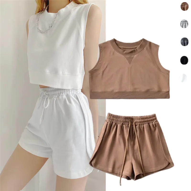 

Укороченный топ Kardaian Sle Spor, комплект для похудения, пропорциональный модный двухсекционный пятицветный летний ансамбль Faion