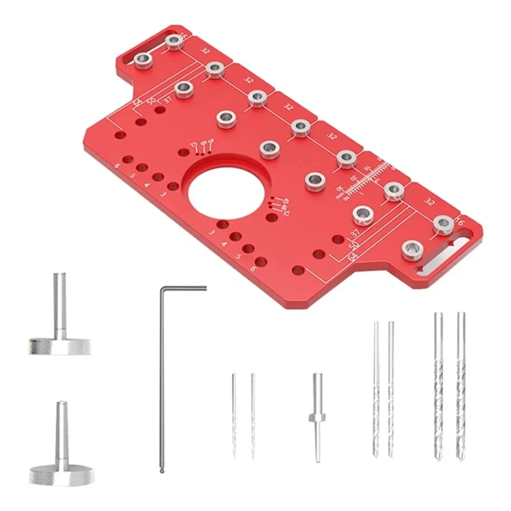 

Door Handle Jig Drilling Guide Template Adjustable Drilling Depth High-quality Aluminum Alloy Alignment Angles