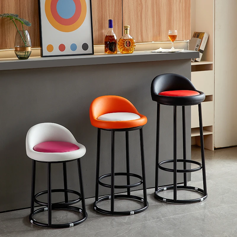 Barstool Kitchen Island Bar Chair High Back Minimalist Make Up Counter Bar Stool Cushions Round Taburetes Altos Home Furniture