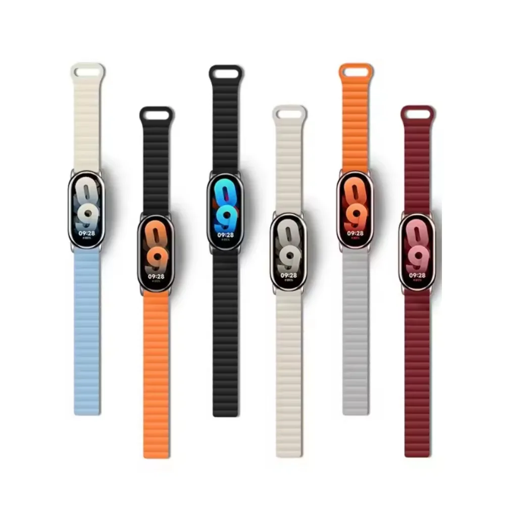 Silicone Strap for Xiaomi Mi Band 10 9 8 7  Magnetic Loop Comfortable Band Replaceable Correa for Xiaomi Mi Band 6 5 4 Bracelet