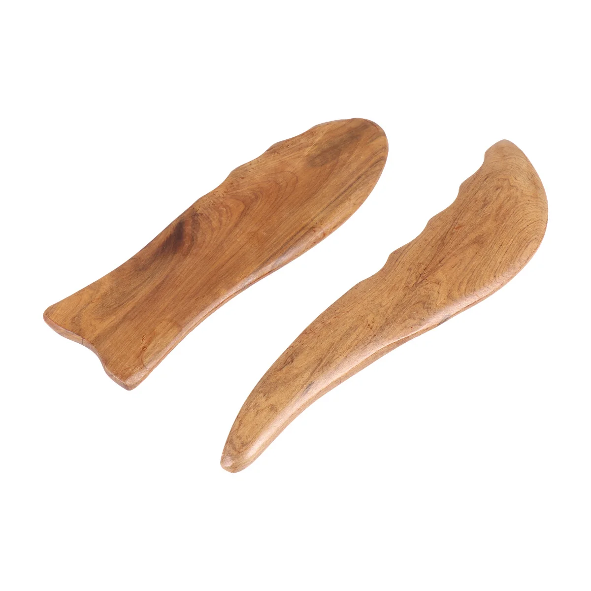 

2Pcs Natural Wood Guasha Massager Set for Facial Scraping and Body Relief Portable Wooden Scraping Board Safe Comfortable