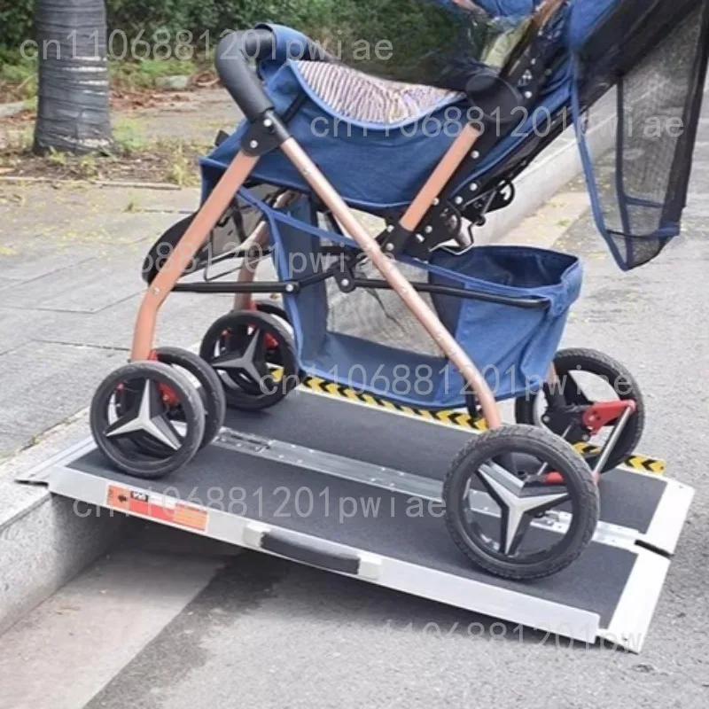 Portable Anti-Slip Folding Mobile Stair Ramp for Wheelchairs