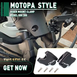 Motorcycle Handlebar Riser Mount Clamp For Honda CMX500 Rebel500 Rebel300 CMX300 CMX 300 500 1100 High Lifter Risers Accessories