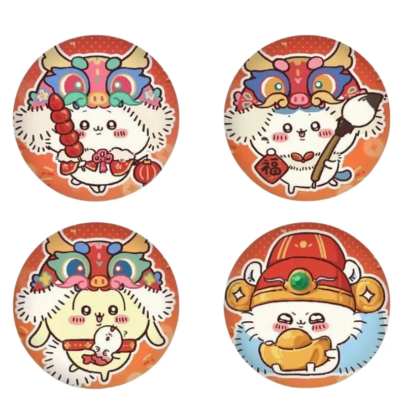 Chiikawa Hachiware Usagi anime peripheral cartoon cute New Year series lion shape brooch badge student school bag accessories