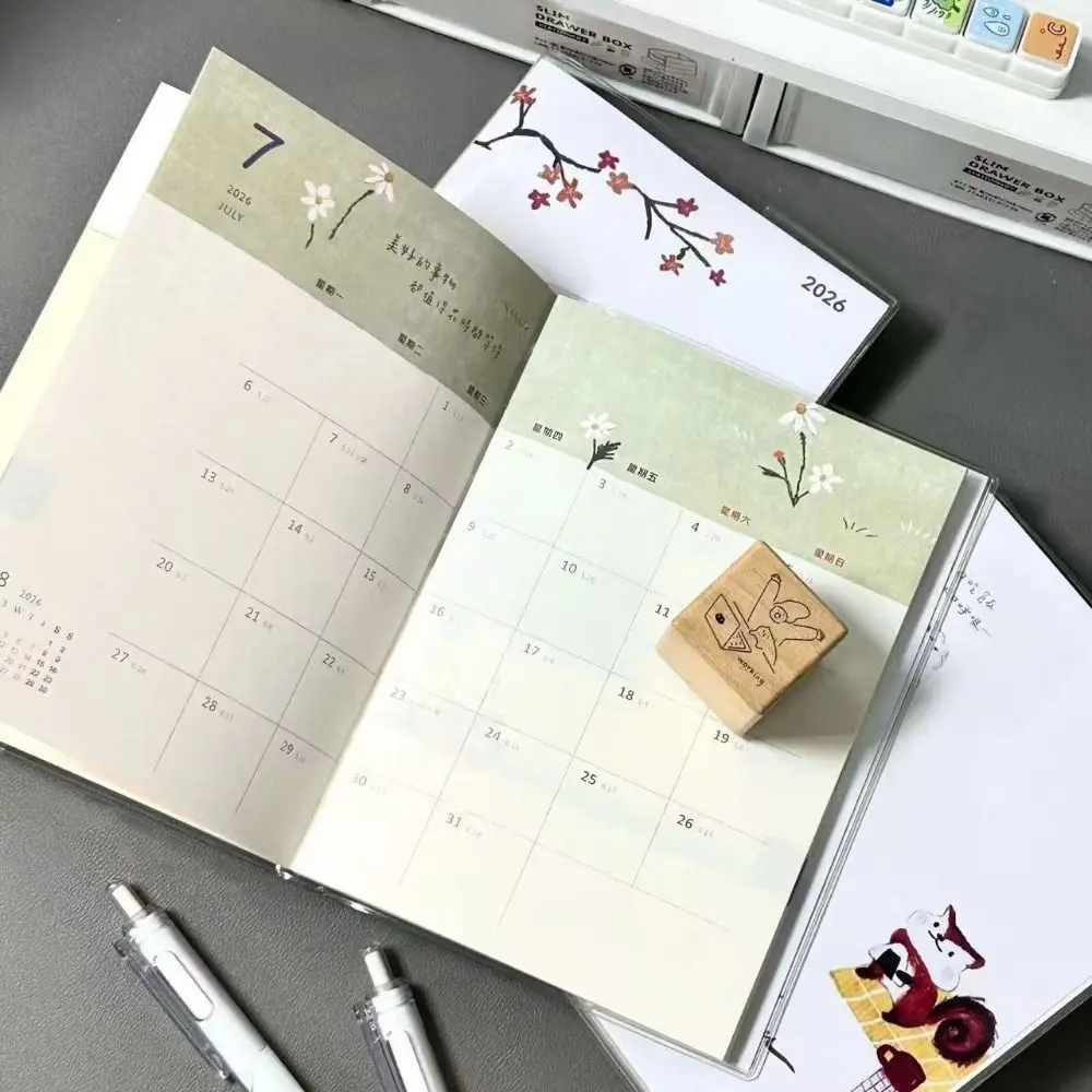 

Многофункциональный блокнот B6 с рисунком ручного стиля, мягкий корпус, список дел, ежедневник, блокнот, школьный офис