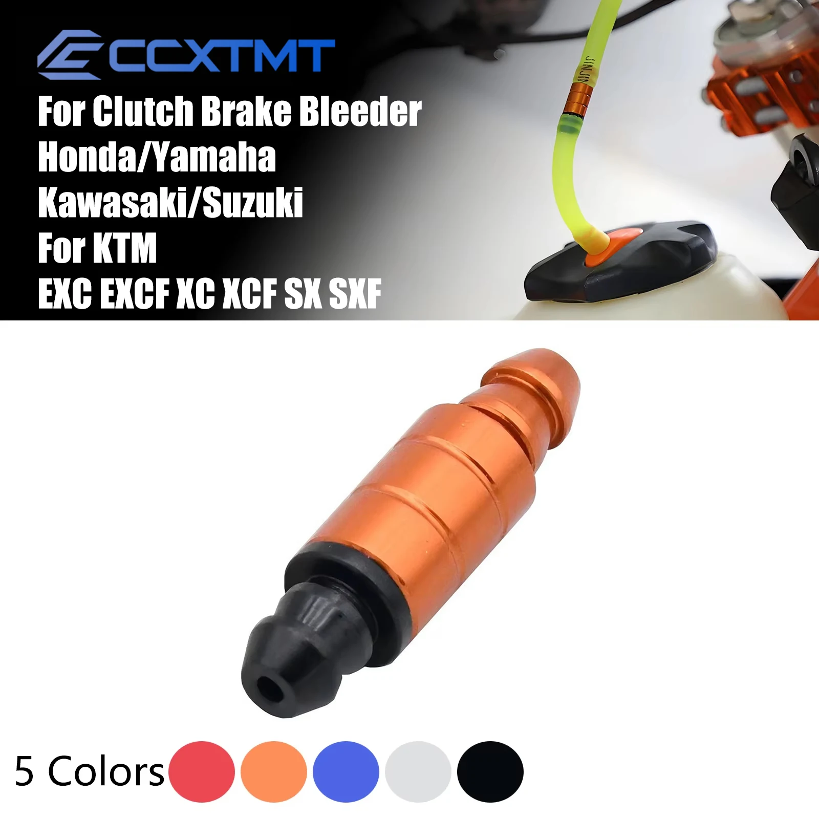 Motorcycle CNC Clutch Brake Bleeder Tool Check Valve Fuel Tank Cover Breather Valve For Honda Yamaha Kasawaki KTM XC SX EXC EXCF