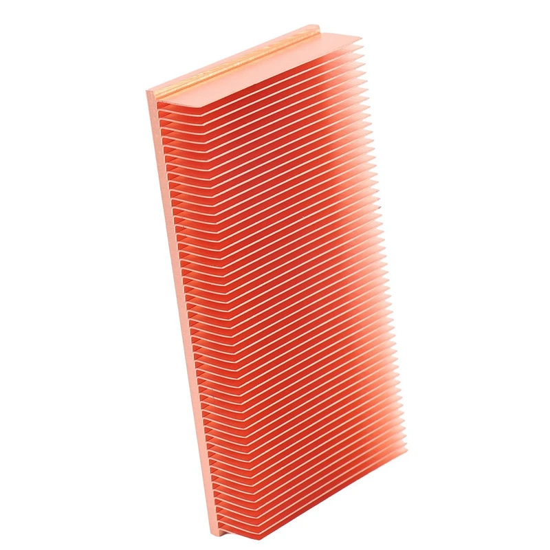 Pure Copper Heatsink 100X50x15mm Skiving Fin Heat Sink Radiator For Electronic RAM Chip LED VGA Cooling Cooler