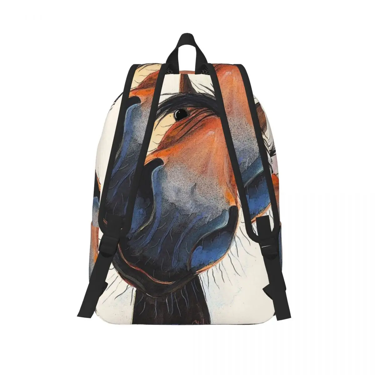 HORSE PRiNT 'HAPPY DAVE' BY SHIRLEY MACARTHUR Student Backpack School Bag Hiking Travel Daypack Fashion Bookbag Shoulder Bags