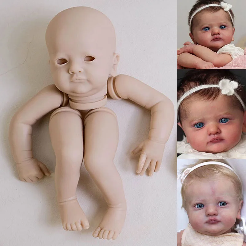 18inch Mila Limited Edition Reborn Doll Kit soft lifelike unpainted unfinished doll parts With Cloth Body Random Color Eye