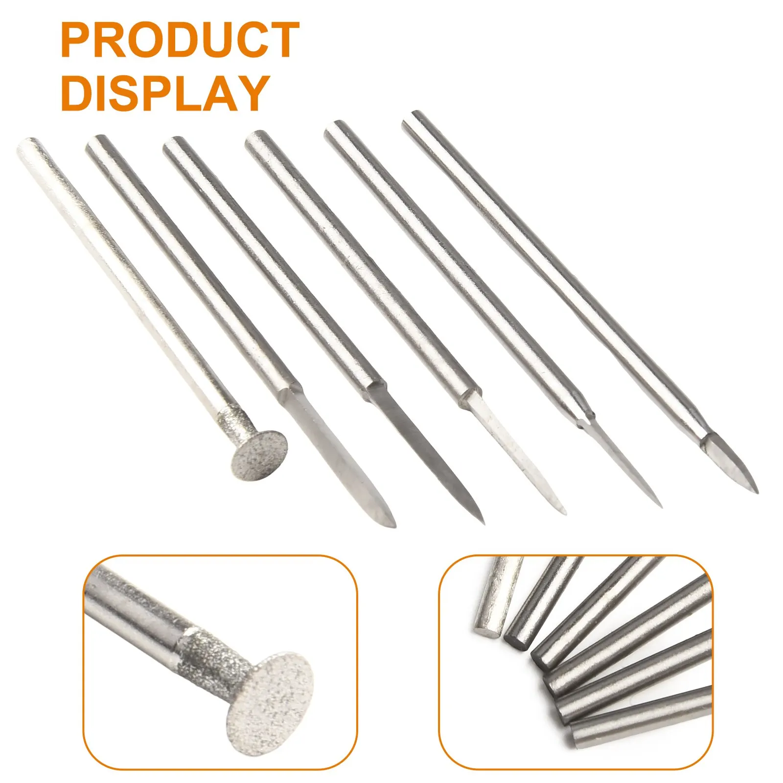 6PCS Wood Carving Drill Bits High Speed Steel Engraving Tips 2.35/3.0mm Rotary Wood Carving Drill Engraving Bit Grinding Tool