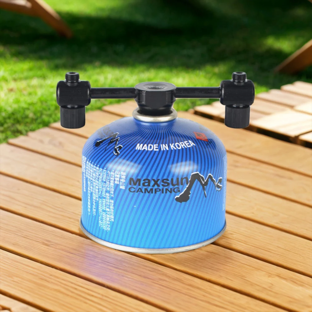 

Адаптер для газового баллона (один на два), из алюминиевого сплава, для кемпинга, соединитель для газовой горелки, аксессуары для газовых баллонов