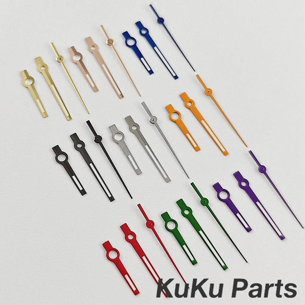 NH35 Hands Green Rose Gold Red Silver Gold Blue Watches Needles For NH34 NH35 NH36 NH38 NH70 Watches Pointers Log Watch Hands