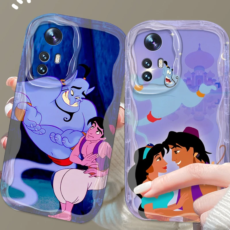 Disney Aladdin Cartoon For Xiaomi Mi 14 12 12T 11 Lite Poco M6 X6 X5 X4 X3 M3 F4 Pro GT NFC 5G Wave Oil TPU Phone Case