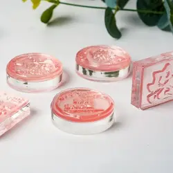 Transparent Acrylic Stamp Customized Personalized Logo Wedding Invitation Cards Hand Account Seal Clear Rubber Stamp