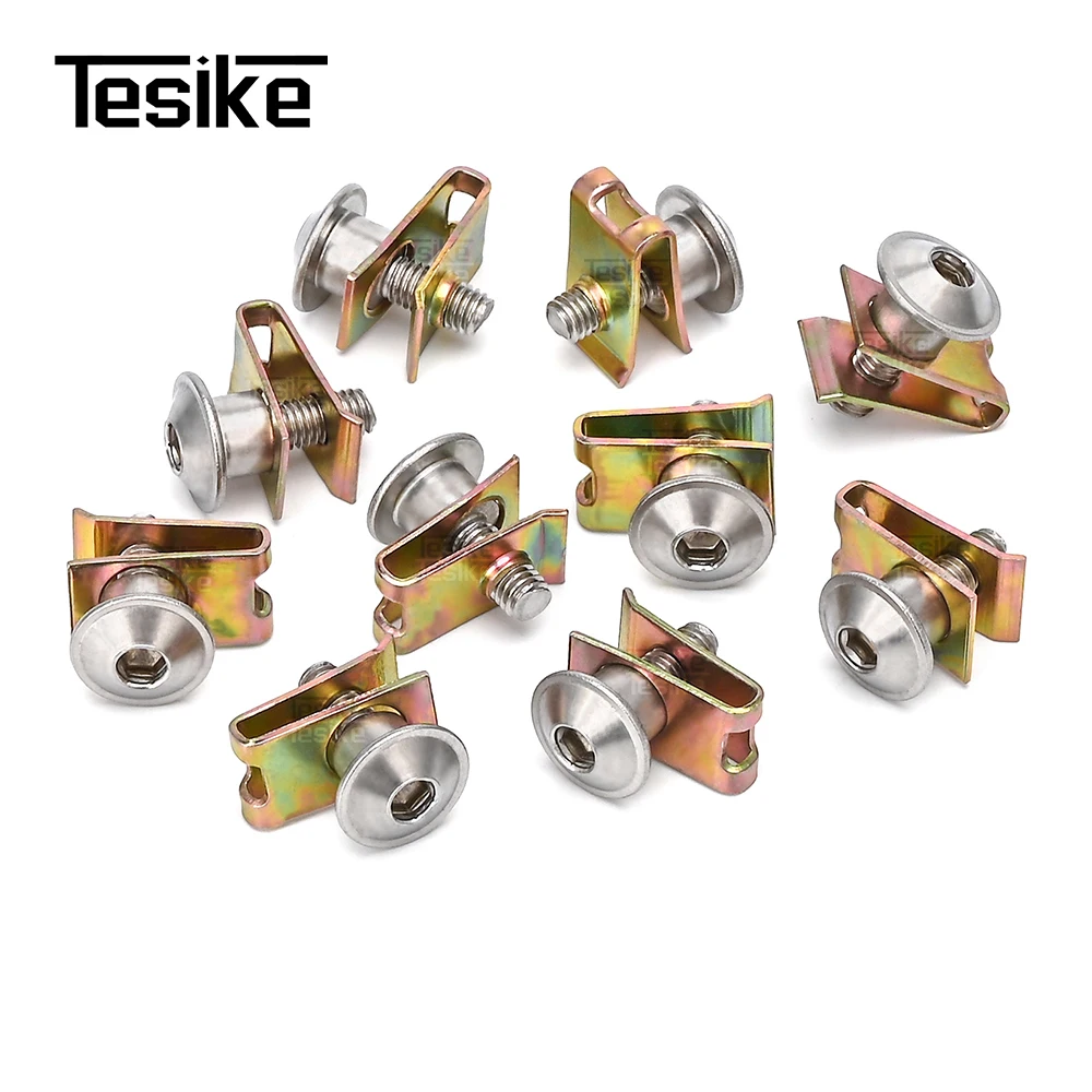Motorcycle Scooter For Suzuki Metal Retainer Self-tapping Screw U-Type Clips Tapping Fastener Anti-rust Protection caliber 5mm